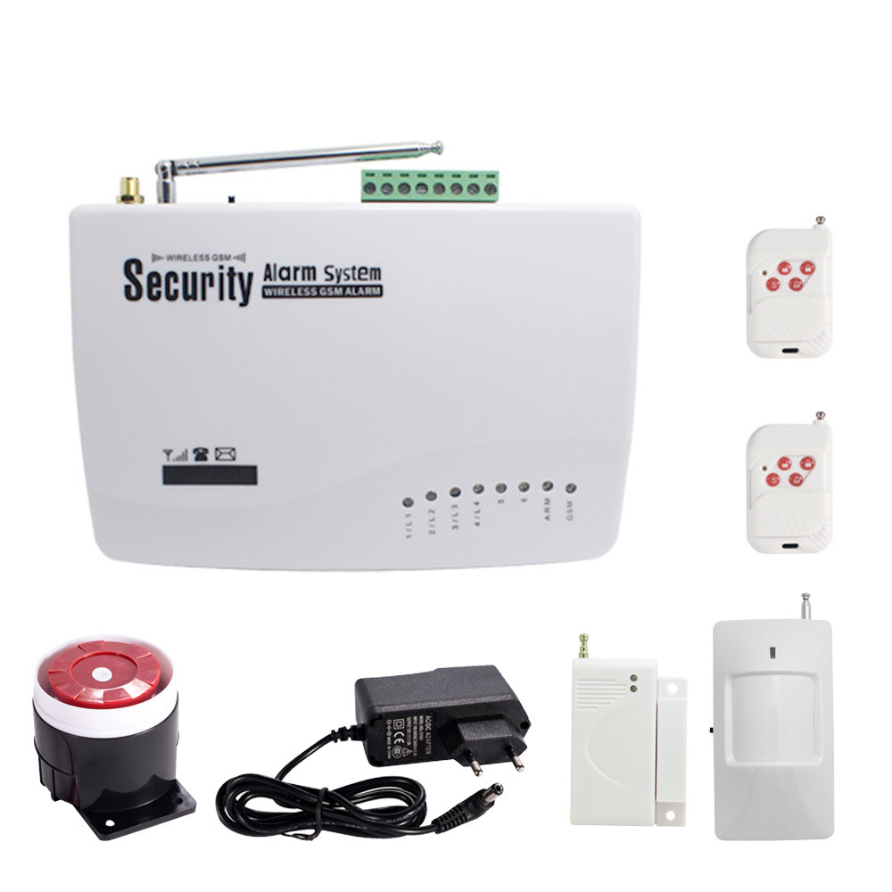 Jual 1 Set Home Security GSM SMS Alarm System Put In SIM Card Arming ...