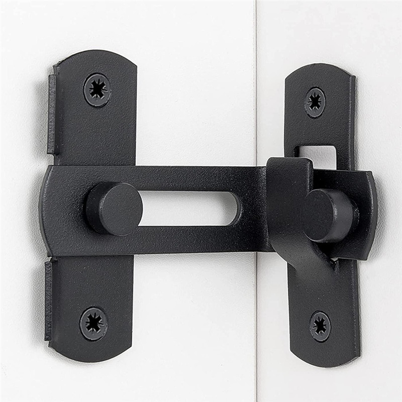 Jual 90 Degree Flip Barn Door Lock Hook Lock Latch Protect Privacy For ...