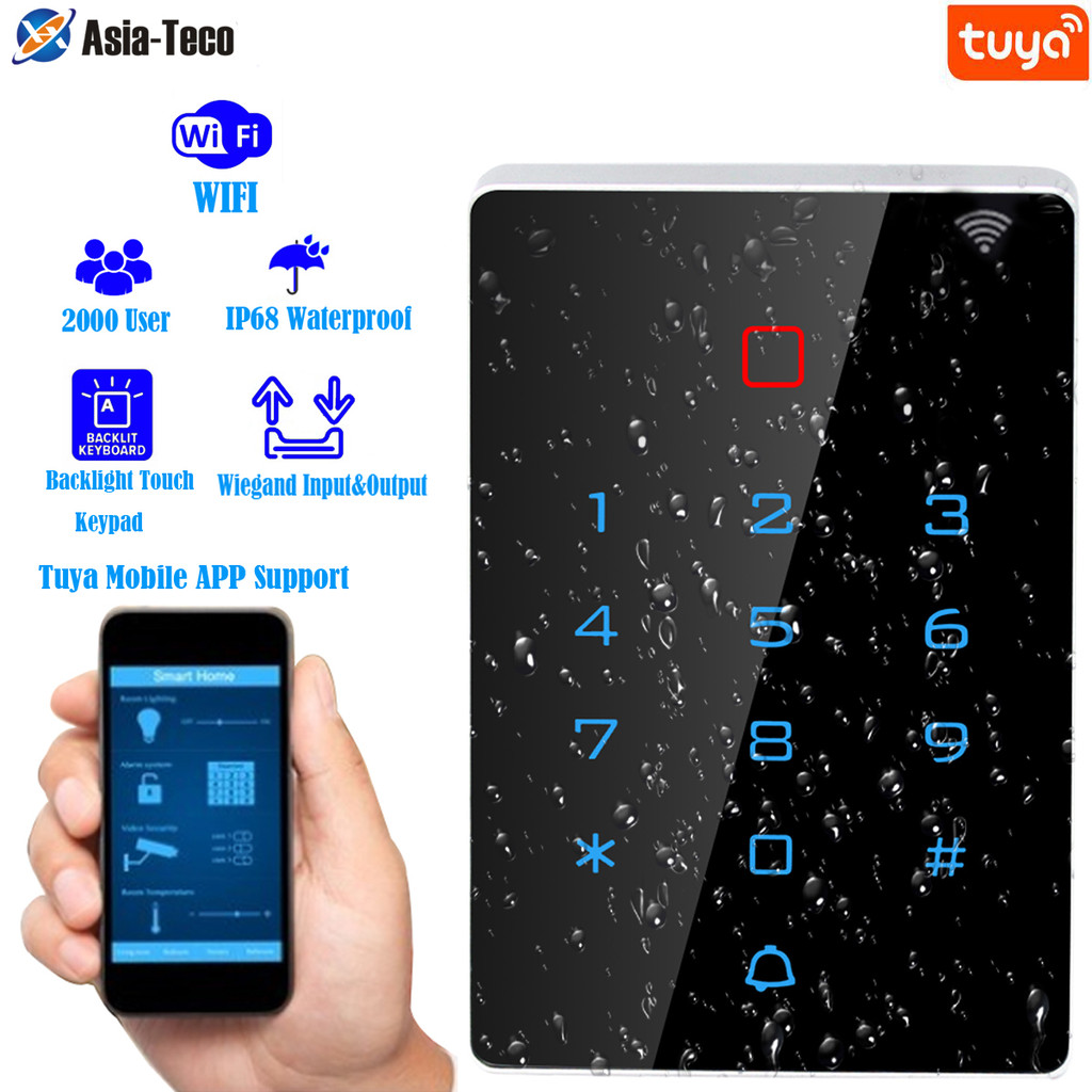Jual Tuya WiFi Smart Door Lock Standalone Keypad 125Khz Card Access ...