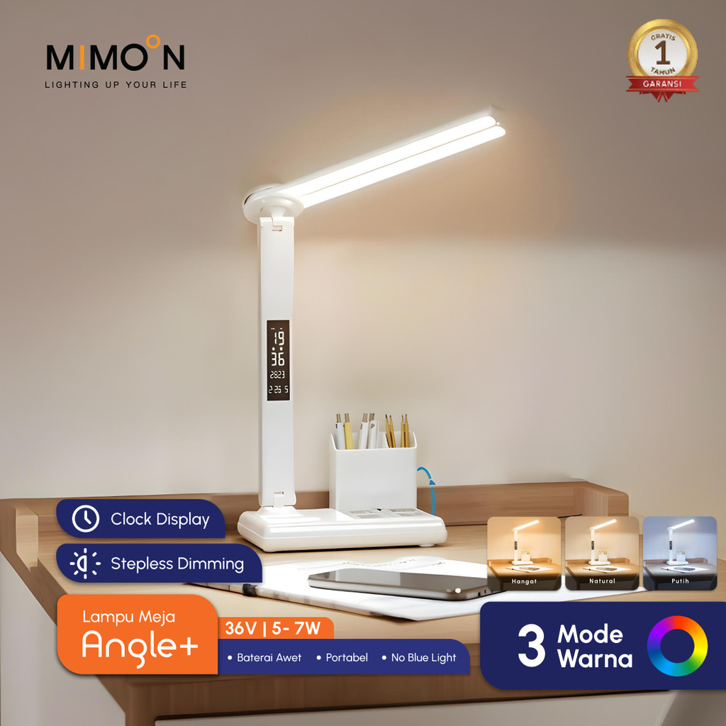 Jual MIMOON Lampu Belajar LED Anti Silau Sentuh & Tempat Pulpen - Meja ...
