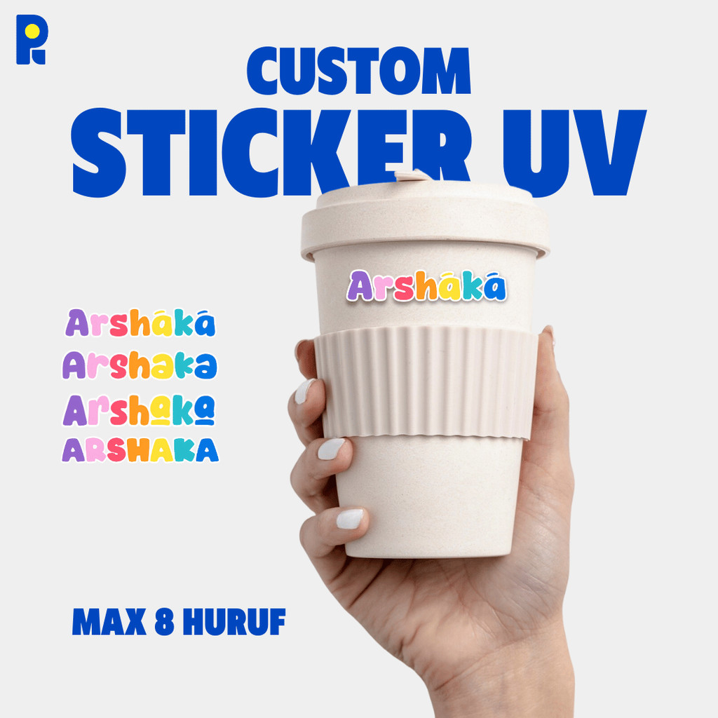 Jual PIKAPIK Sticker Nama 36pcs atau 60pcs Custom UV STICKER Label ...