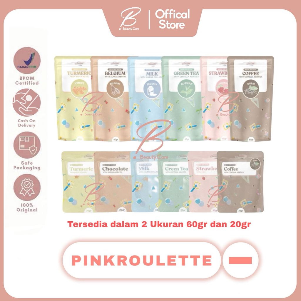 Jual [READY SIAP KIRIM] PINKROULETTE WASH OFF MASK | Masker Wajah ...