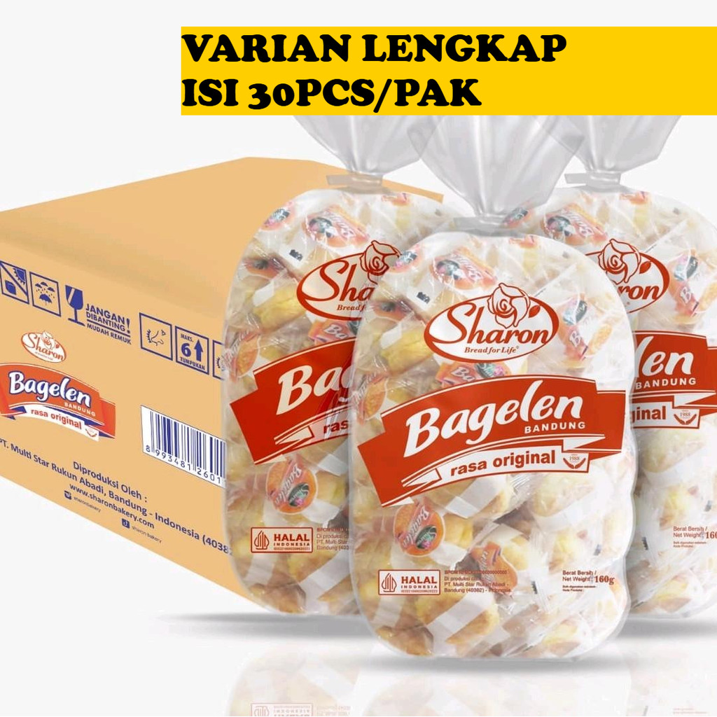 Jual Cemilan Bagelend Sharon Original isi 30pcs Roti Makanan ringan ...