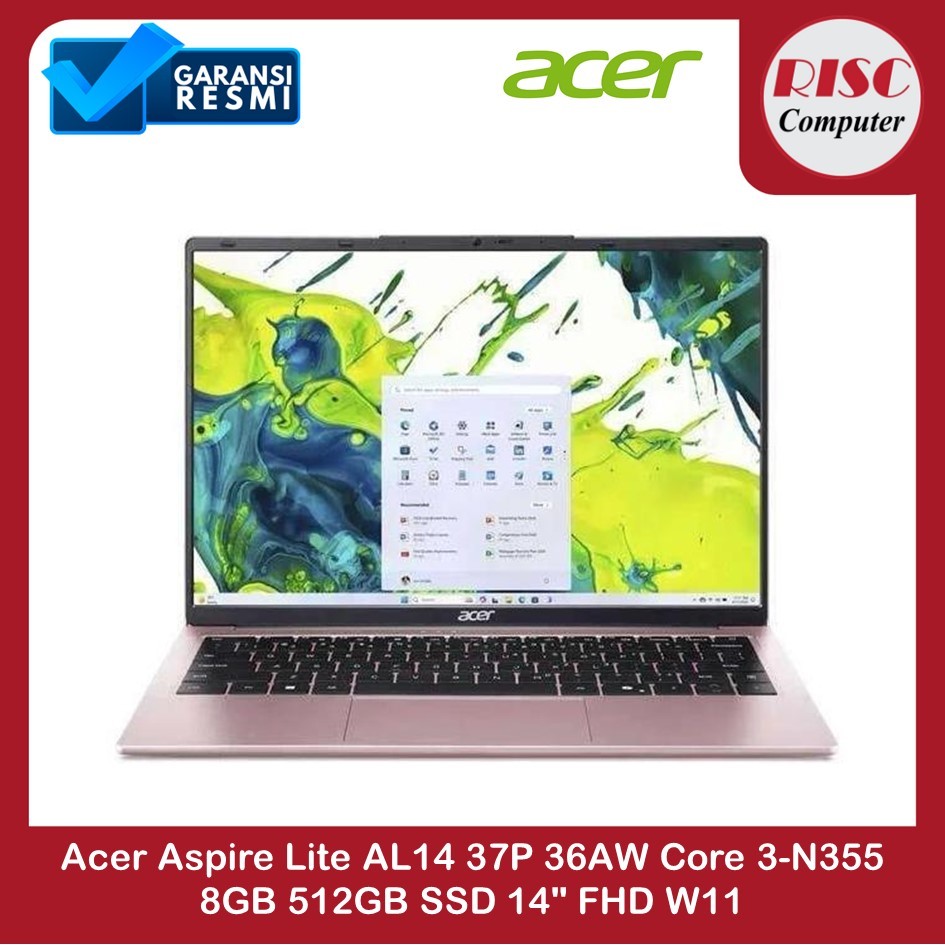 Jual Acer Aspire Lite AL14 37P 36AW Core 3-N355 8GB 512GB SSD 14