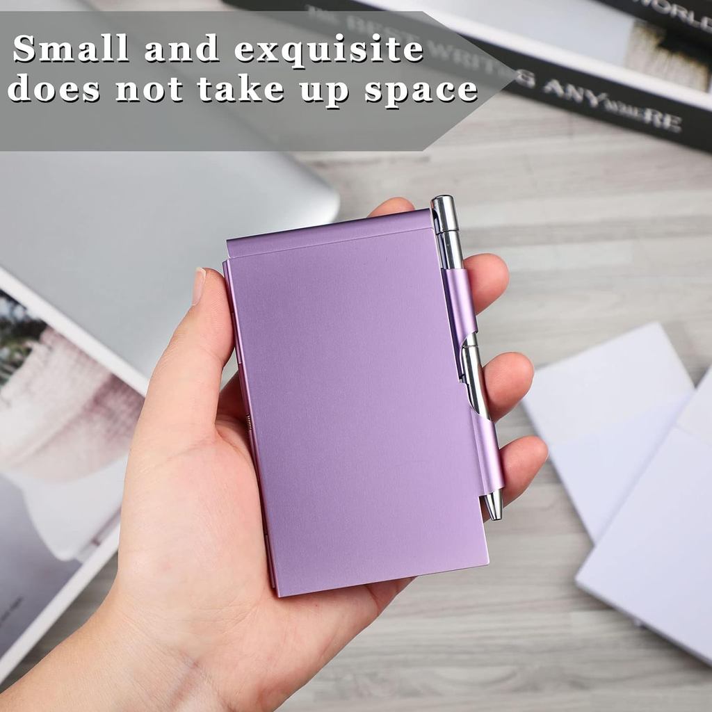 Jual Metal Memo Pads Creative Notebooks Office Notepad Clamshell ...