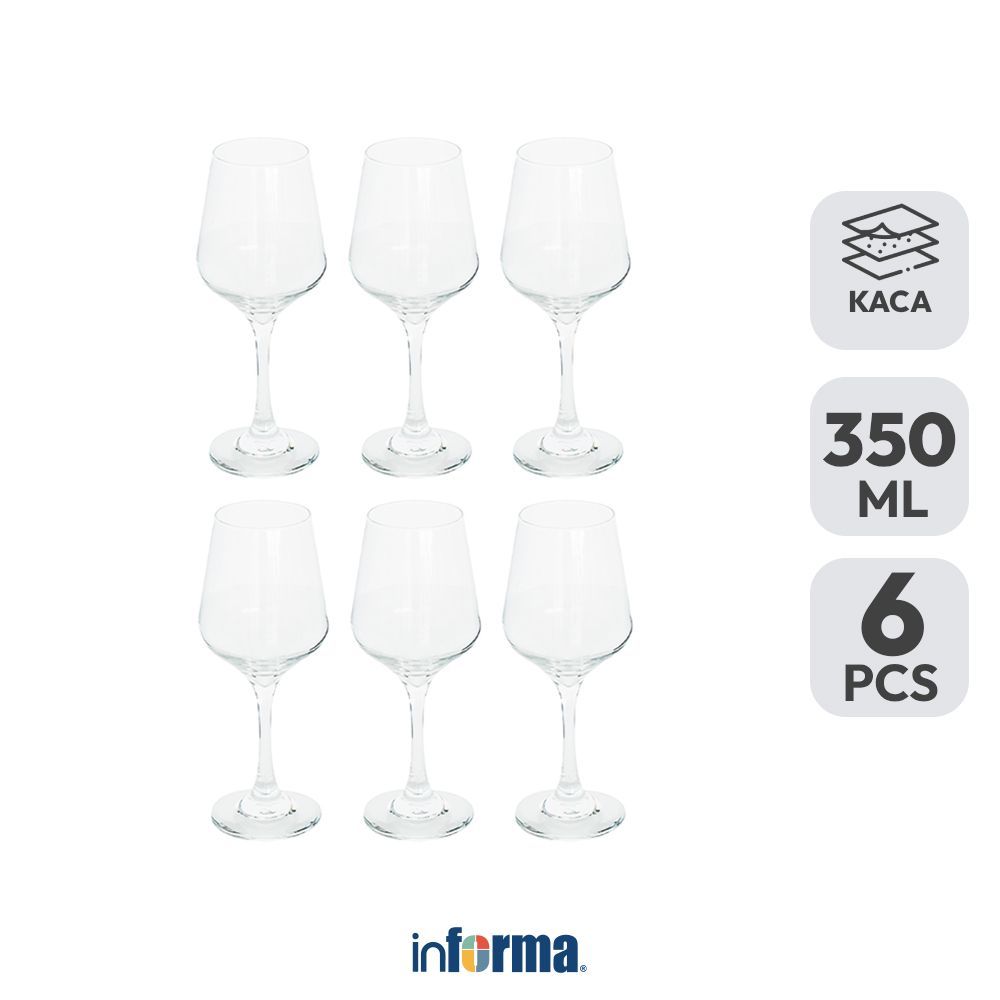Jual Informa Libbey Brilliance Gelas Wine Kaca 350 ml Set 6 Pcs ...