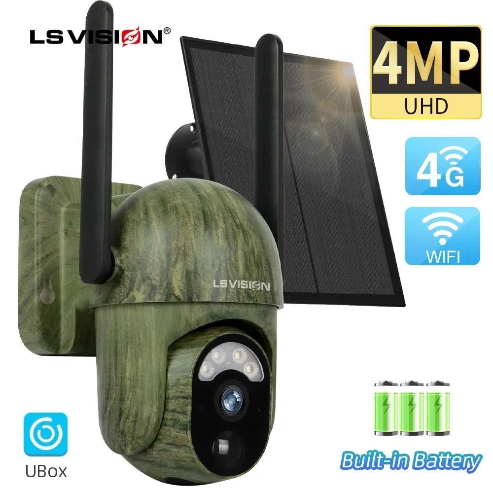 Jual LS VISION 4MP 4G Solar Security Camera Wireless Outdoor WiFi Human ...
