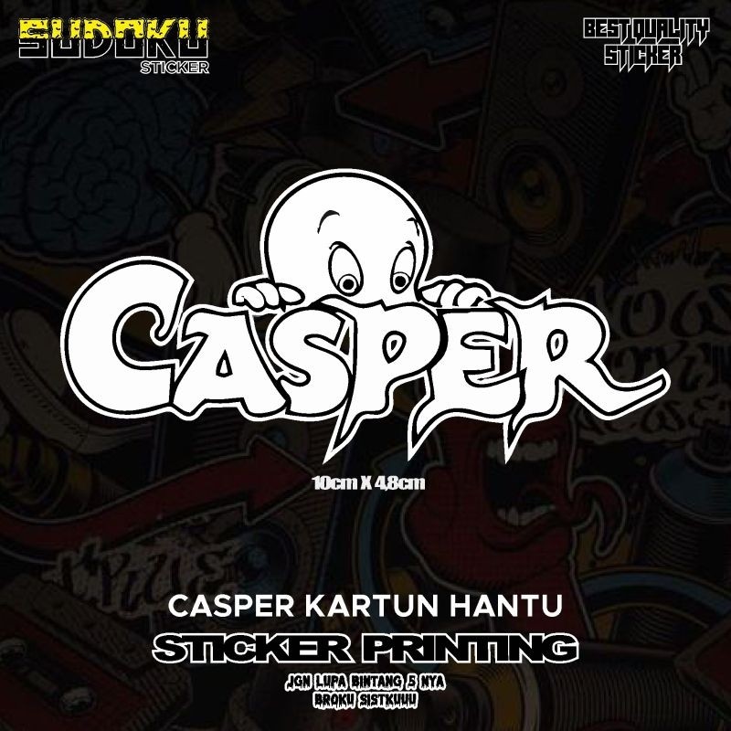 Jual Sticker Stiker Printing Kartun Casper Hantu Viral | Shopee Indonesia