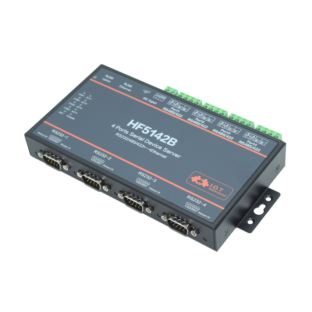 Jual 4 Serial Port RS232 RS485 RS422 To Ethernet Server Converter ...