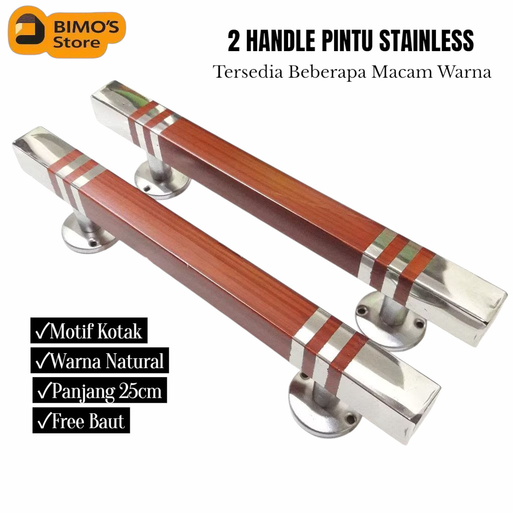 Handle Pintu Rumah Stainless Murah Panjang 25cm 2pcs Gagang Pintu Tarikan Pintu BS2