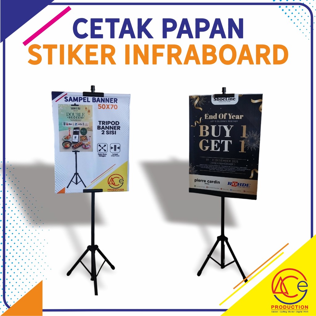 Jual CETAK INFRABOARD CETAK BANNER STAND TRIPOD CETAK STIKER TRIPOD ...