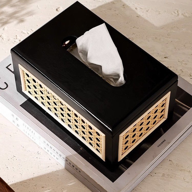 Jual Solid Wood Tissue Box Vintage Paper Box Home Decor Living Room ...