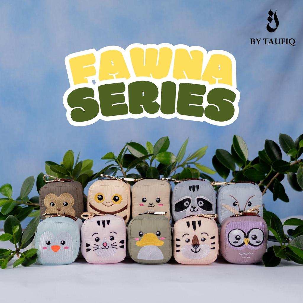 By Taufiq | Mukena Karakter Anak Fawna Series | Mukena Travel Anak Mini Parasut Premium 2in1 Sleting Dagu | Mukena Boneka Anak | Mukena Anak Usia 6-12 Tahun