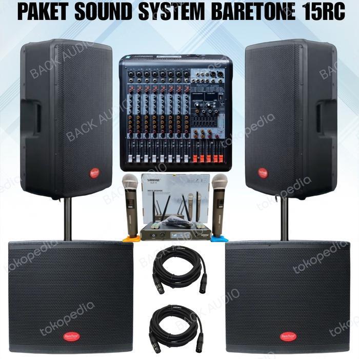 Jual paket sound system BARETONE 15 inch 15RC paket komplit baretone ...