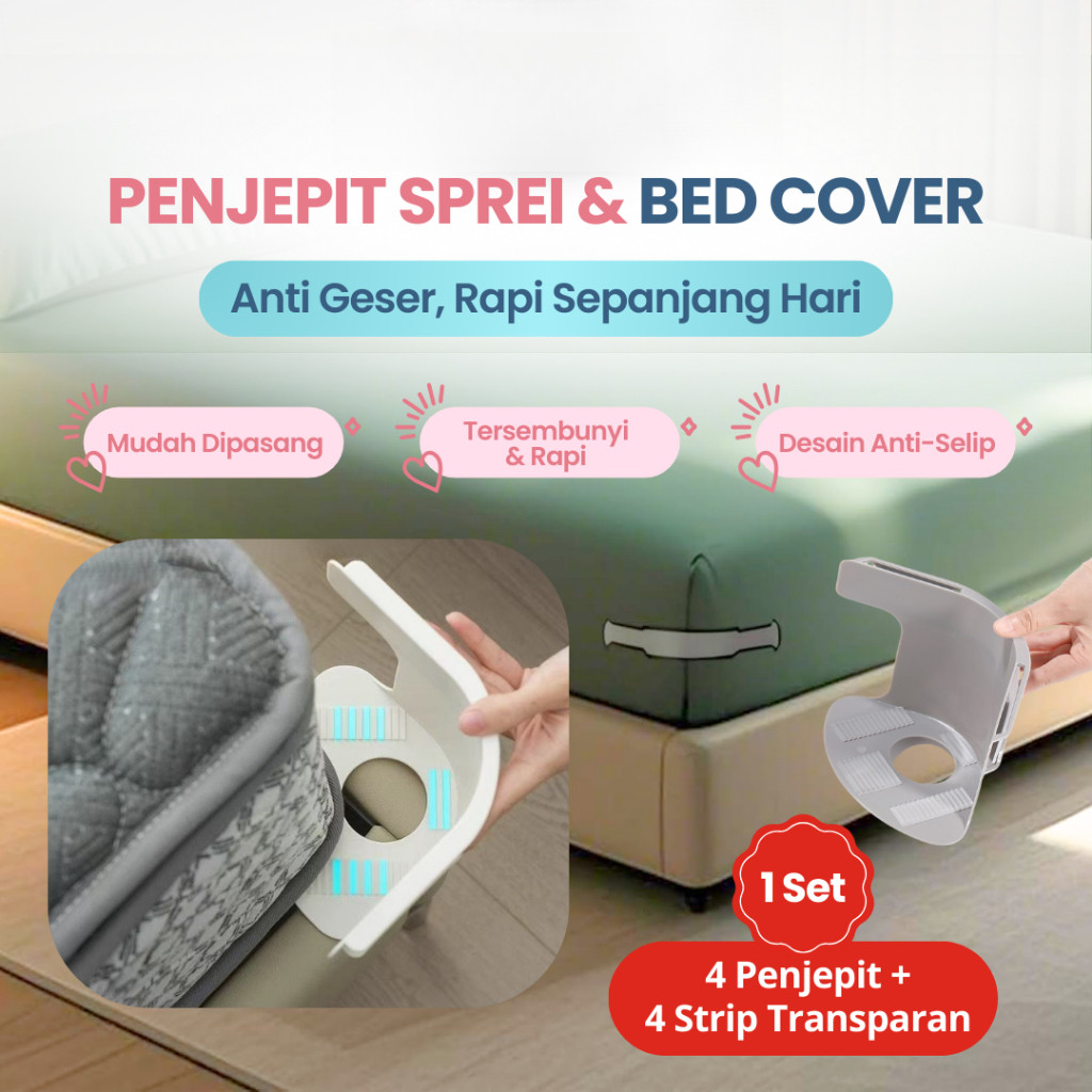 Jual Penjepit Sprei Anti Geser - Alat Penahan Bed Cover yang Praktis ...