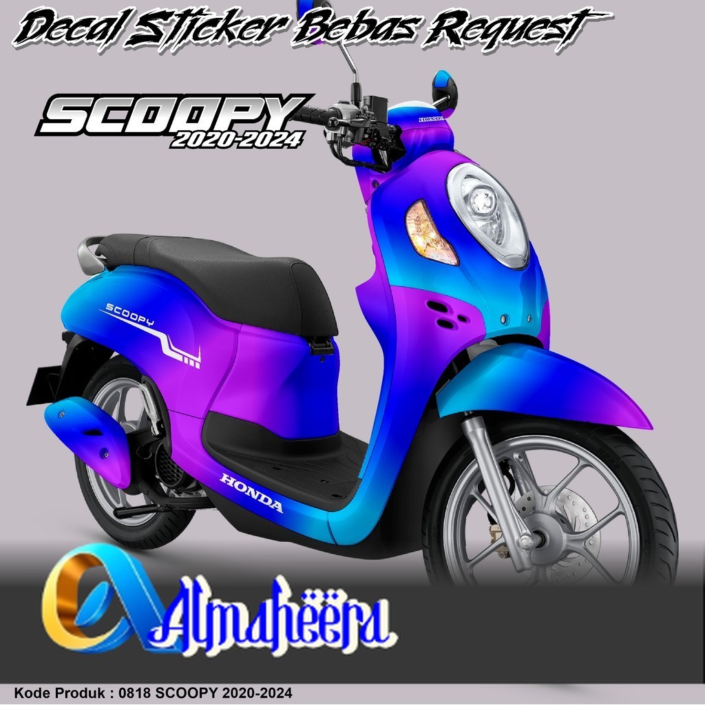 Jual 0818 (COD) Sticker Decal SCOOPY 2024 Full Body Bebas Request ...