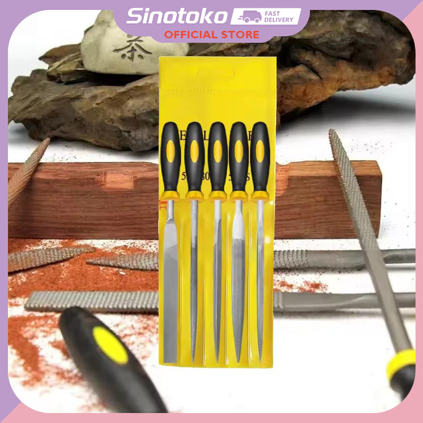 Jual Kikir Steel File Set 5PCS – Varian Bentuk Lengkap, Baja Tahan Aus ...