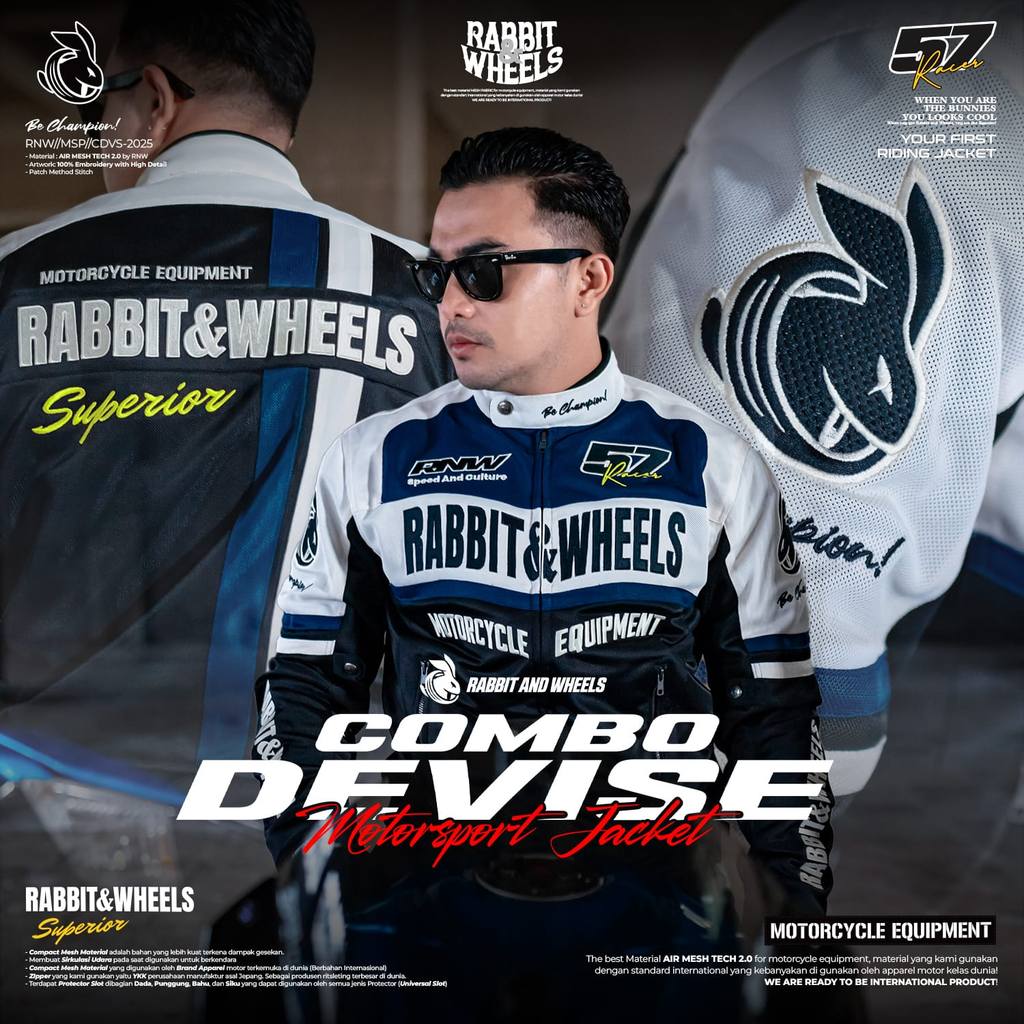 Jual COMBO DEVISE FRENCH NAVY Motorsport Jacket - RABBIT AND WHEELS ...