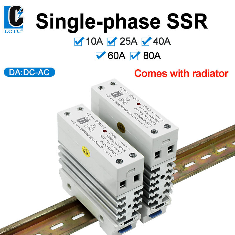 Jual LCTC N Rail Mounted Relay SSR Slim Solid State Relay With Heat ...