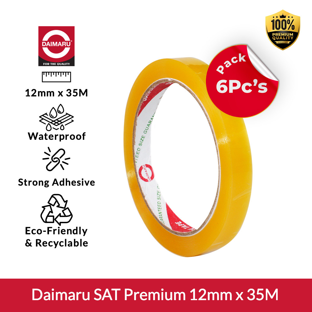 Jual Daimaru SAT Transparent Premium Tape 12mm x 35M Lakban Isolasi ...