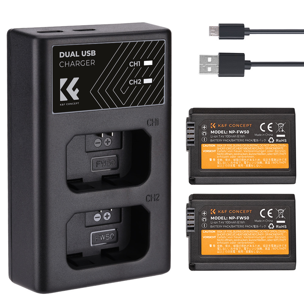 PATONA Kit 2 Batterie NP-FW50 + Caricatore PD: Non Fermare Mai I Tuoi Scatti Sony