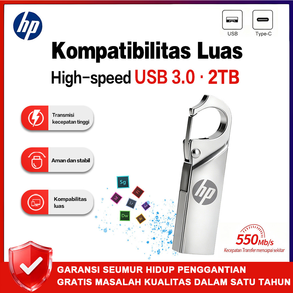 Jual Flashdisk USB 3.0 HP 32GB 64GB 128GB 256GB 512GB flashdis Mini Pen ...
