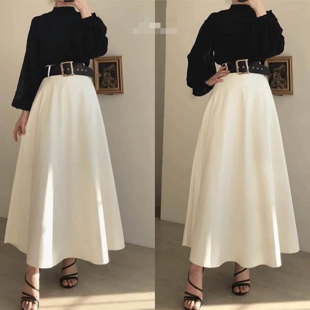 Jual ROK KERJA WANITA POLOS BASIC PREMIUM 100% HYGET SUPER / ROK POLOS ...