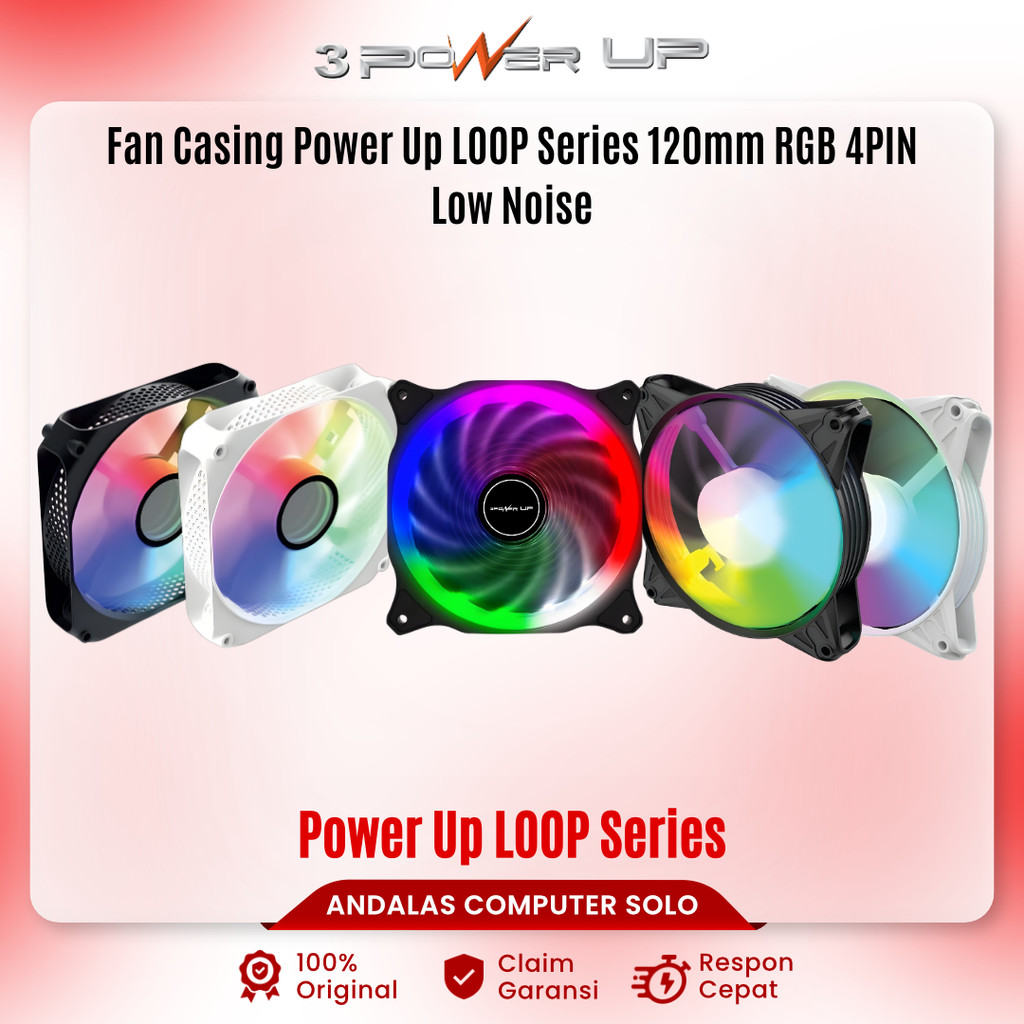 Jual FAN CASING POWER UP LOOP Series RGB Fan Casing 12CM Single RING ...