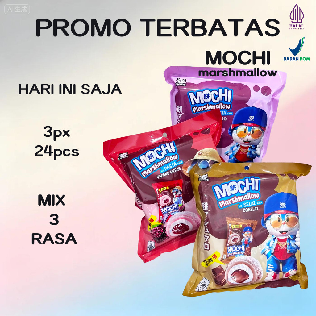 Jual MOCHI MARSHMALLOW 24/48PCS 3LAPISAN KHAS CEMILAN VIRAL SNACK ...