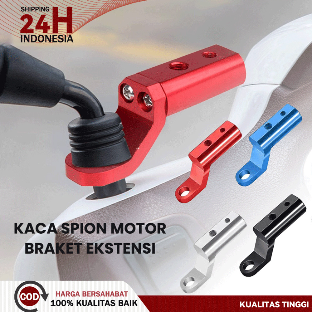 Bracket spion motoer Bracket Spion Polos Dengan Dudukan Lampu Bracket Stand Holder Motor Untuk Holder Hp atau Lampu