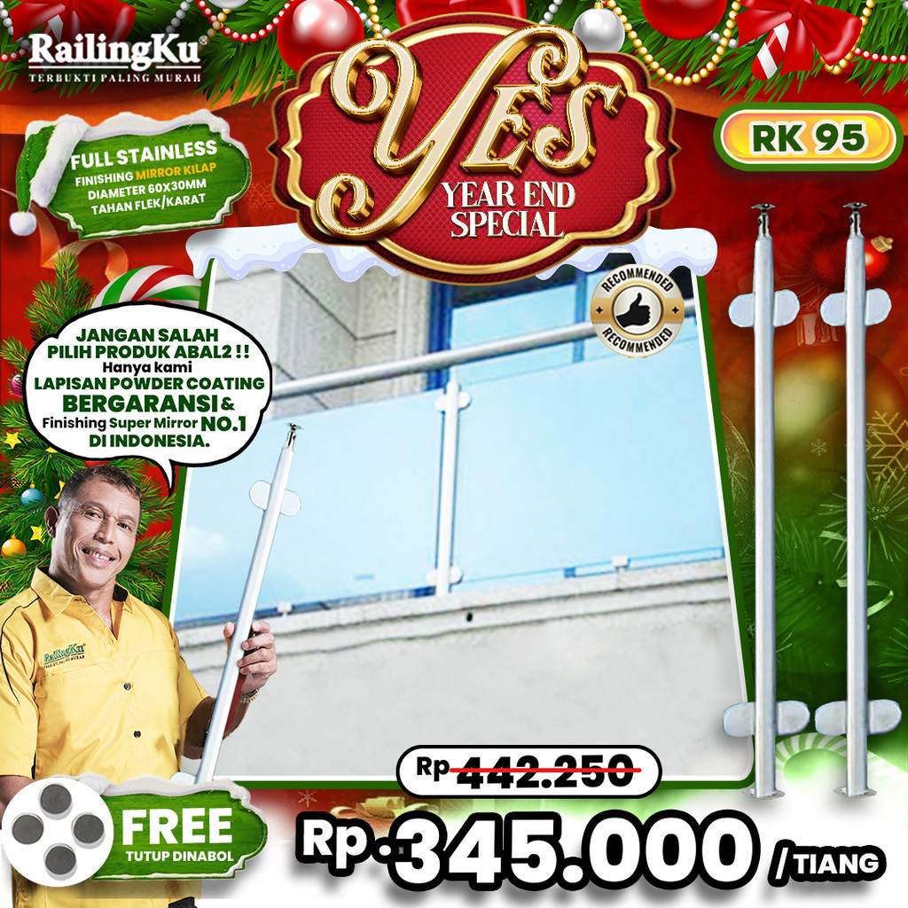 Jual Railing Tangga Stainless Minimalis Tiang Railingku [YES!] RK 95 ...