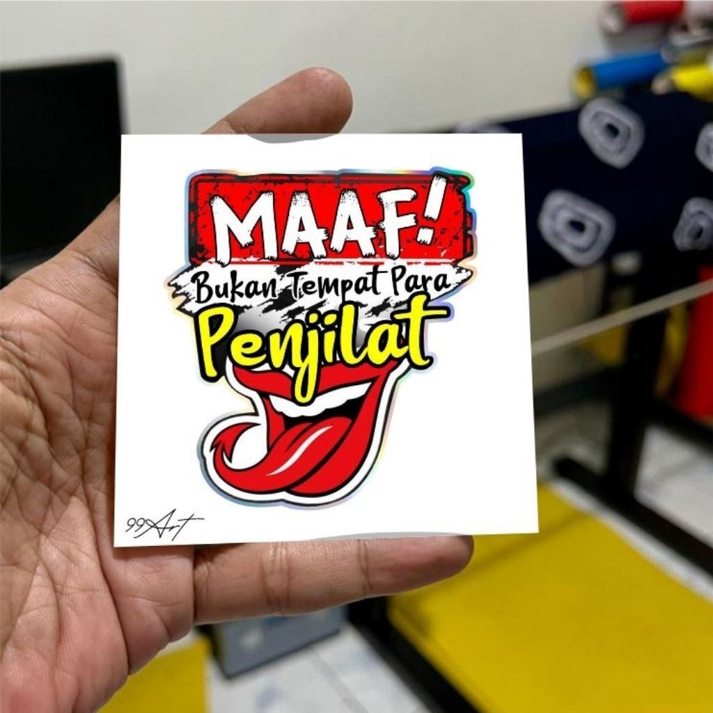 Jual Sticker Maaf Buka Tempat Para Penjilat, Stiker Kata Kata, Stiker ...