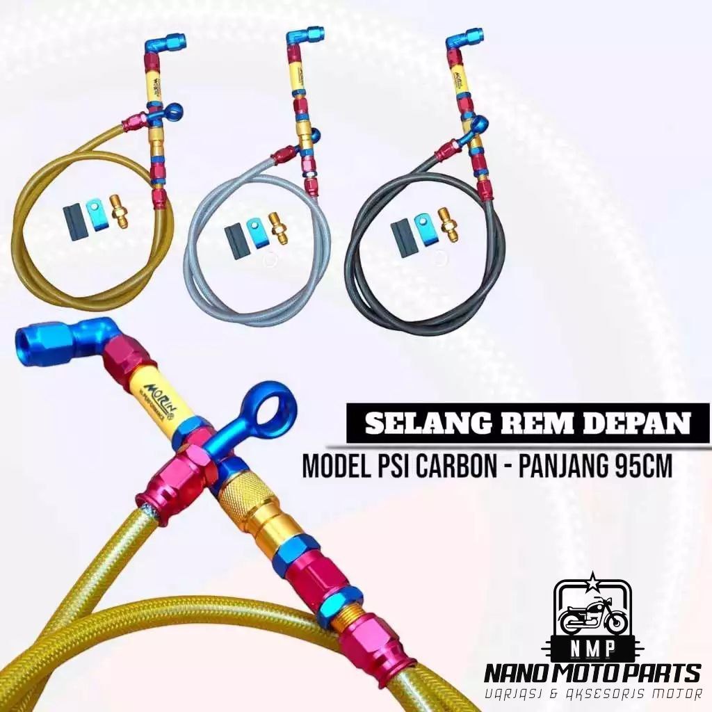 Jual SELANG REM DEPAN PSI UKURAN 95CM CARBON KABEL SLANG REM DEPAN ...