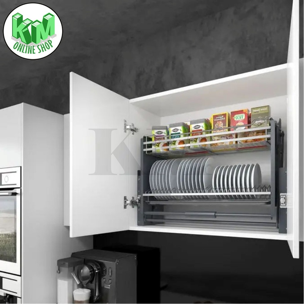Jual Rak Piring Pull Down Elevator Dish Rack Rak Piring Gelas Botol ...
