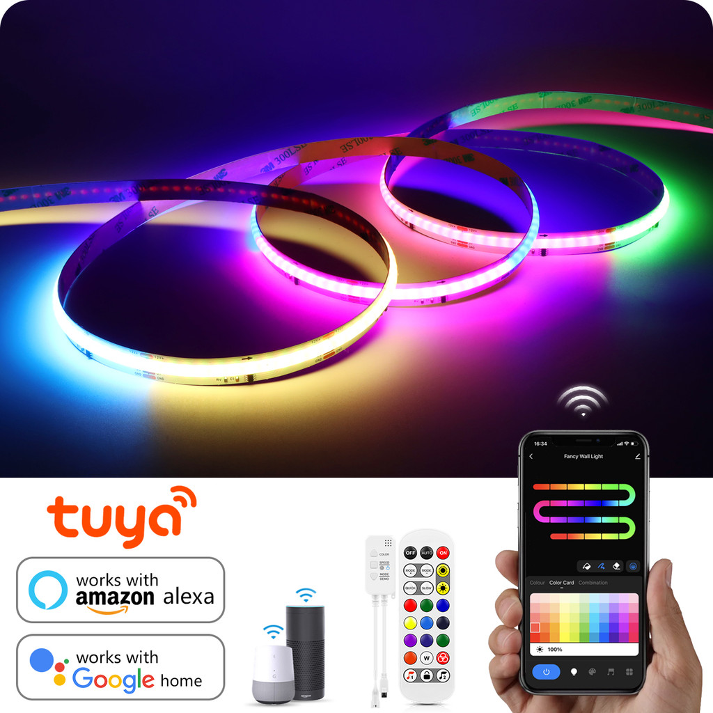 Jual Tuya Smart WIFI RGBIC COB LED Strip Light Tape Addressable WS2811 ...