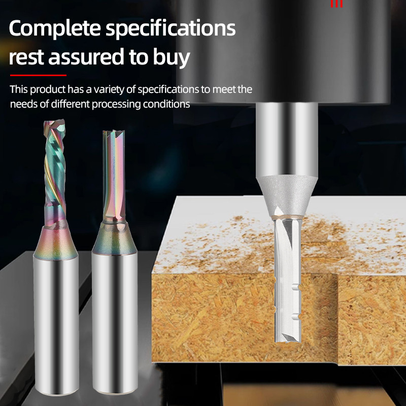 Jual 3 Flutes TCT Straight Router Bit 3blade Cutting CNC Milling Cutter ...