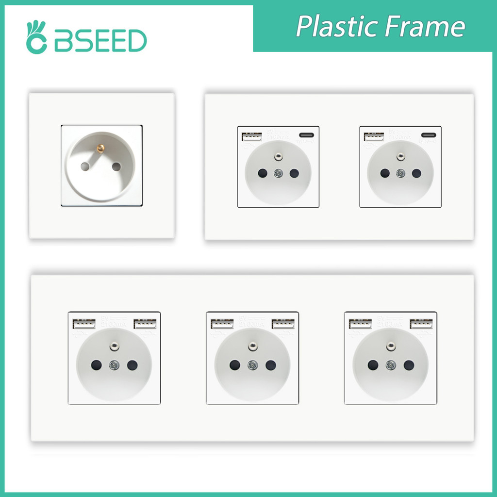 Jual BSEED Fren Sockets Plastic Frame USB Phone arge Wall Sockets ...