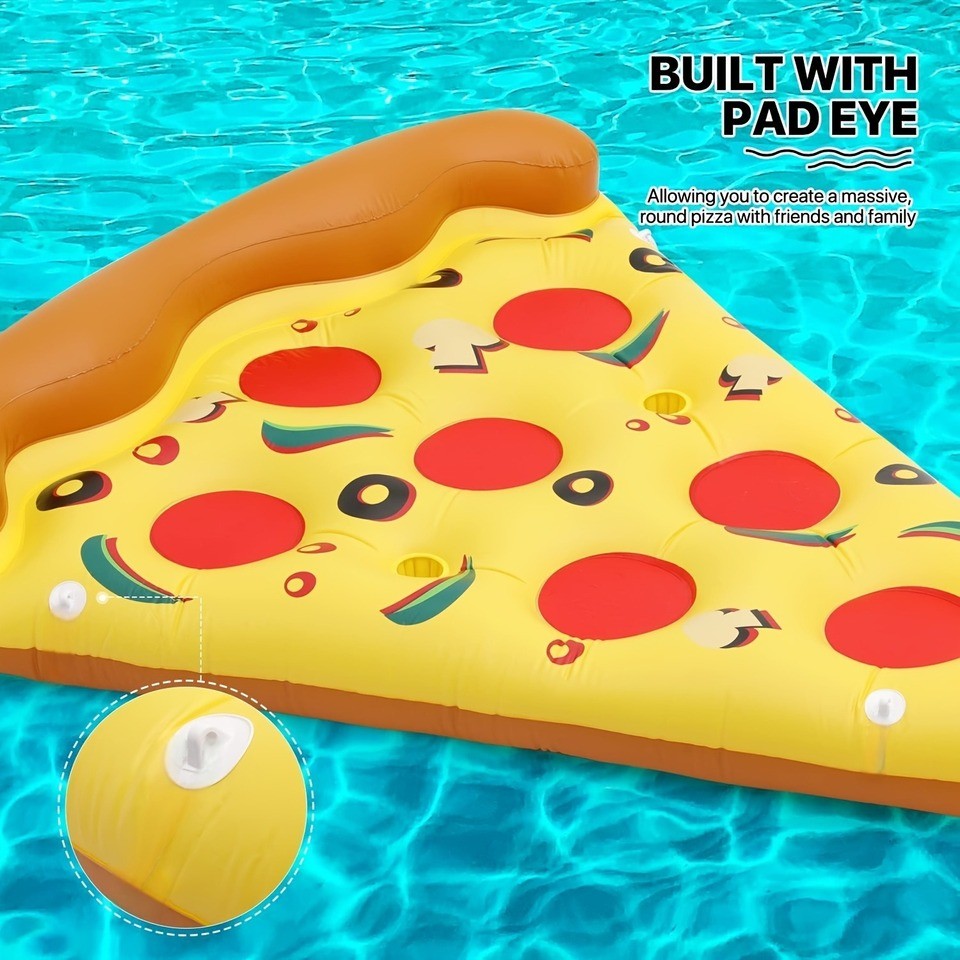 Jual 71-inch Inflatable Pizza Pool Float For Adults- Giant Slice Design ...