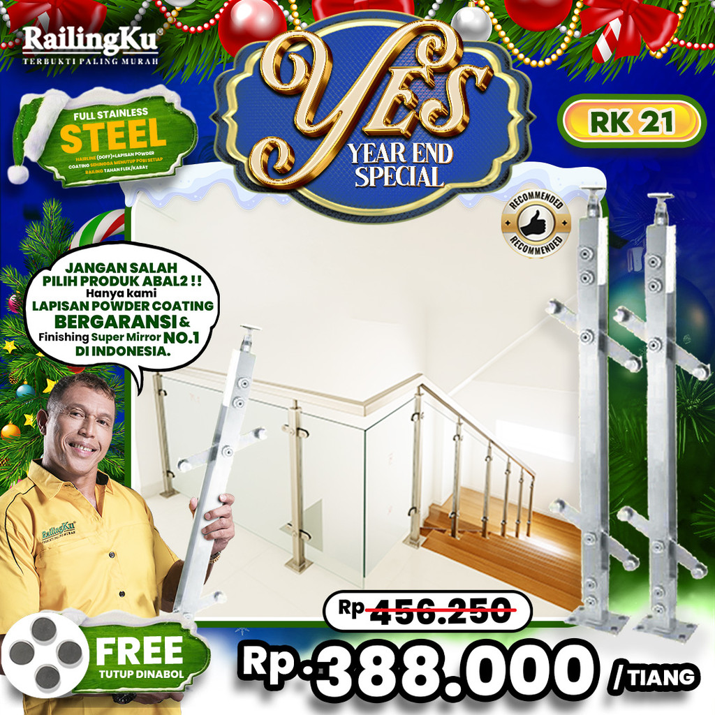 Jual Railing Tangga Stainless Plate Minimalis Railingku [YES!] RK 21 ...