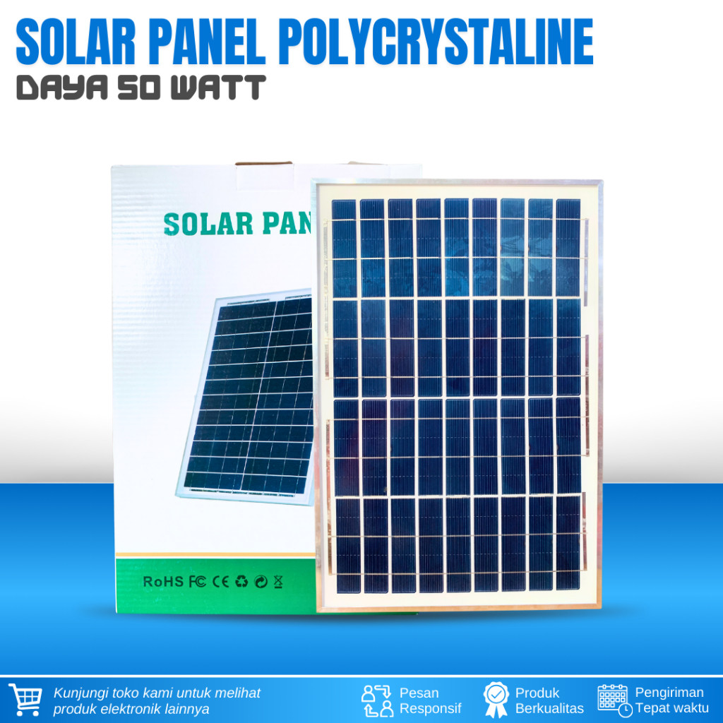 Jual SOLAR PANEL 50WP POLY CRYSTALLINE WING LOCK SOLAR CELL PANEL SURYA ...