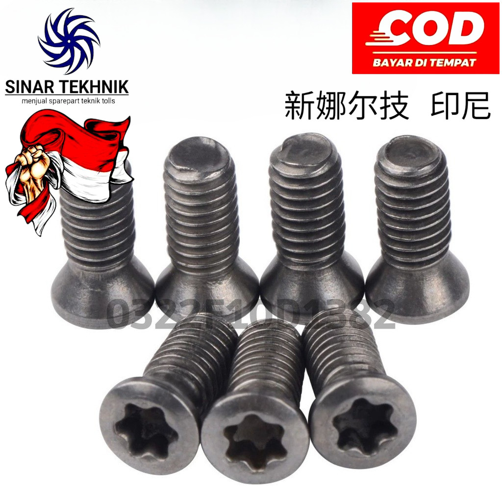 Jual baut insert m3x0.5 panjang 10mm baut holder baut insert baut ...