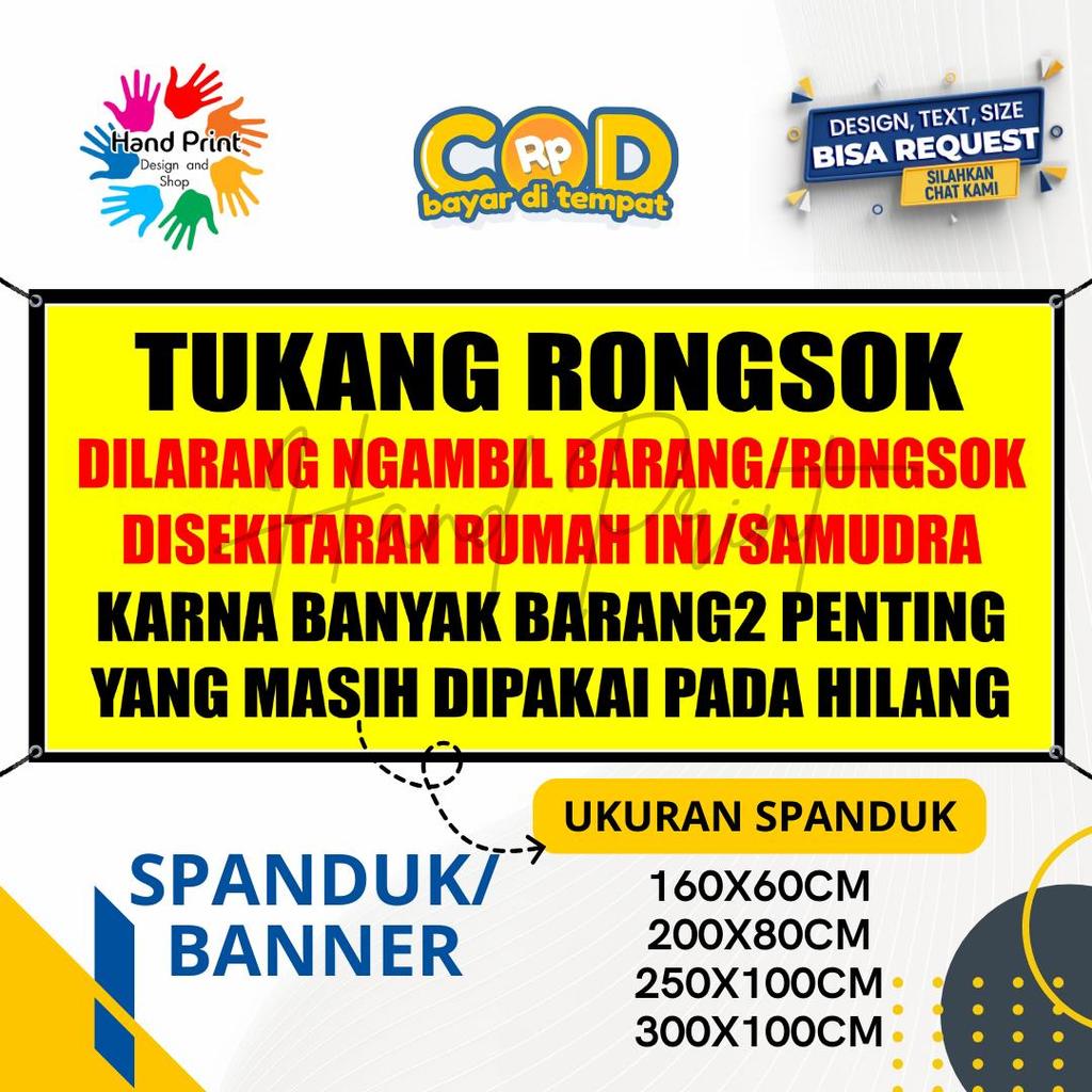 Jual Cetak Spanduk Banner Tukang Rongsok MMT Spanduk Custom 200x100 ...