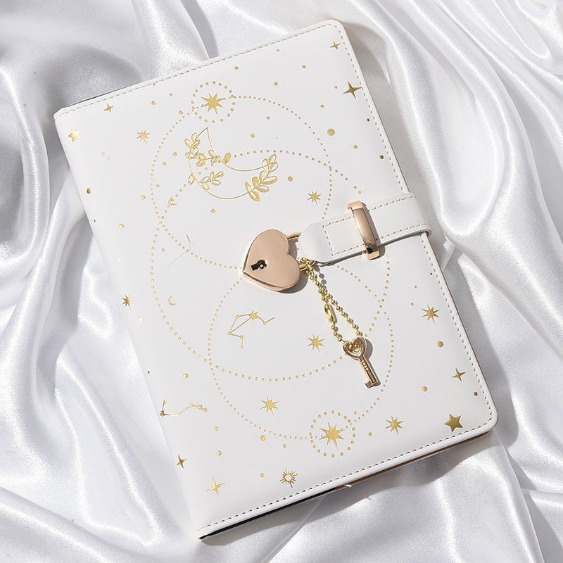 Jual A5 Password Notebook Thickened Notepad Creative Heart Shaped Key ...