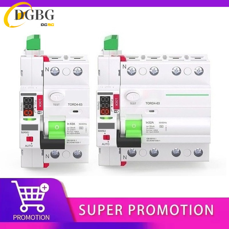 Jual 2P 4P Type A RCD RCCB LED Auto Recloser Modular Safety Swit 6KA ...