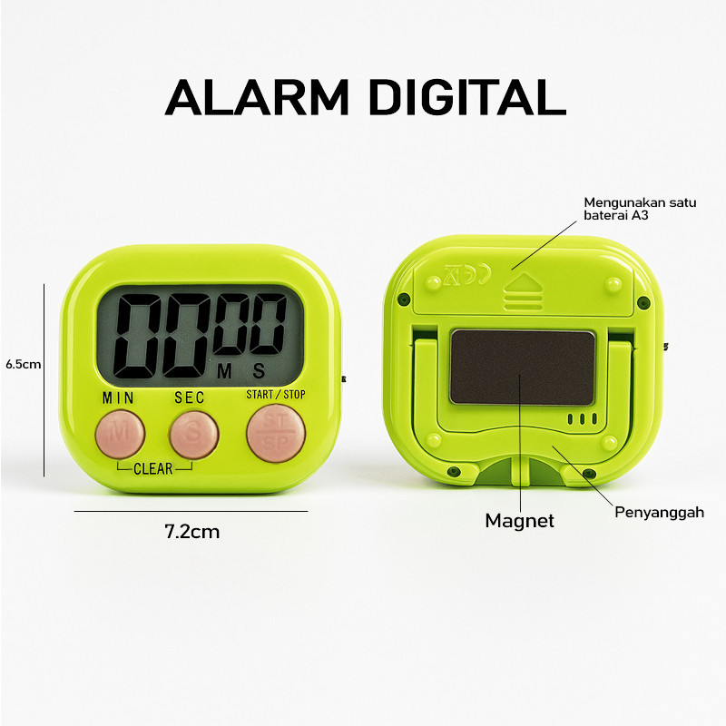 Jual Timer Digital Magnet Kitchen Timer / Alat Pengingat Masak Digital ...