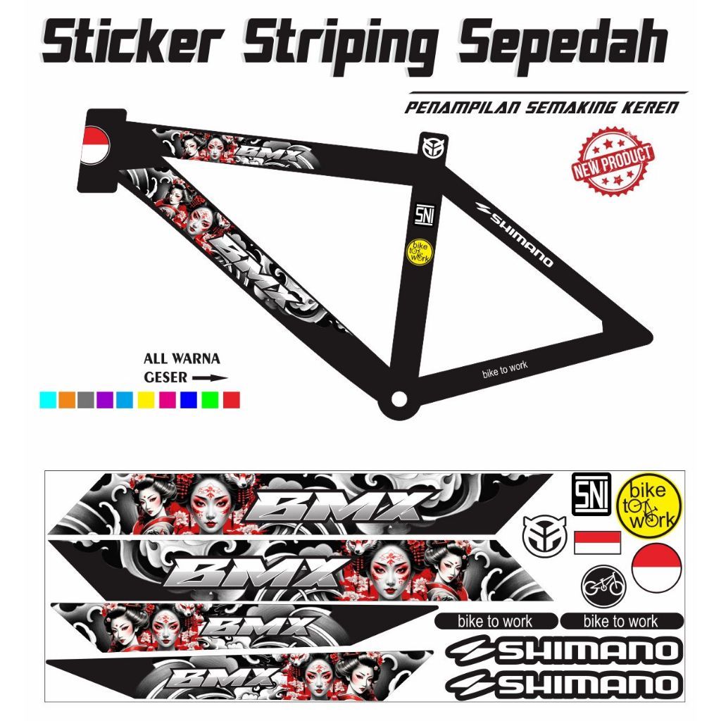 Jual VARIASI STICKER STRIPING VARIASI SEPEDAH UNIVERSAL BMX | Shopee ...