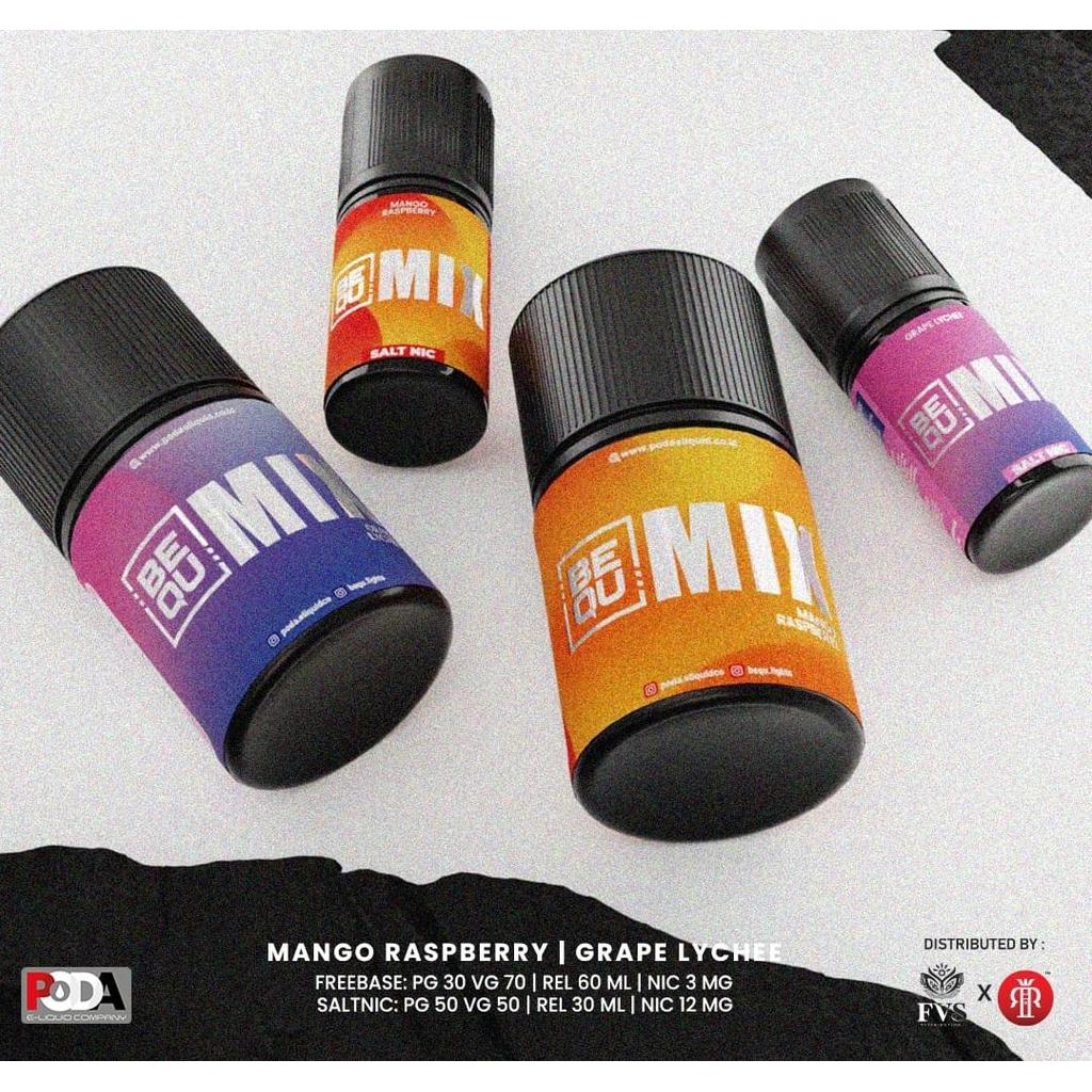 Jual BEQU MIX MANGO RASPBERRY 60ML 3MG BY PODA X FVS | Shopee Indonesia