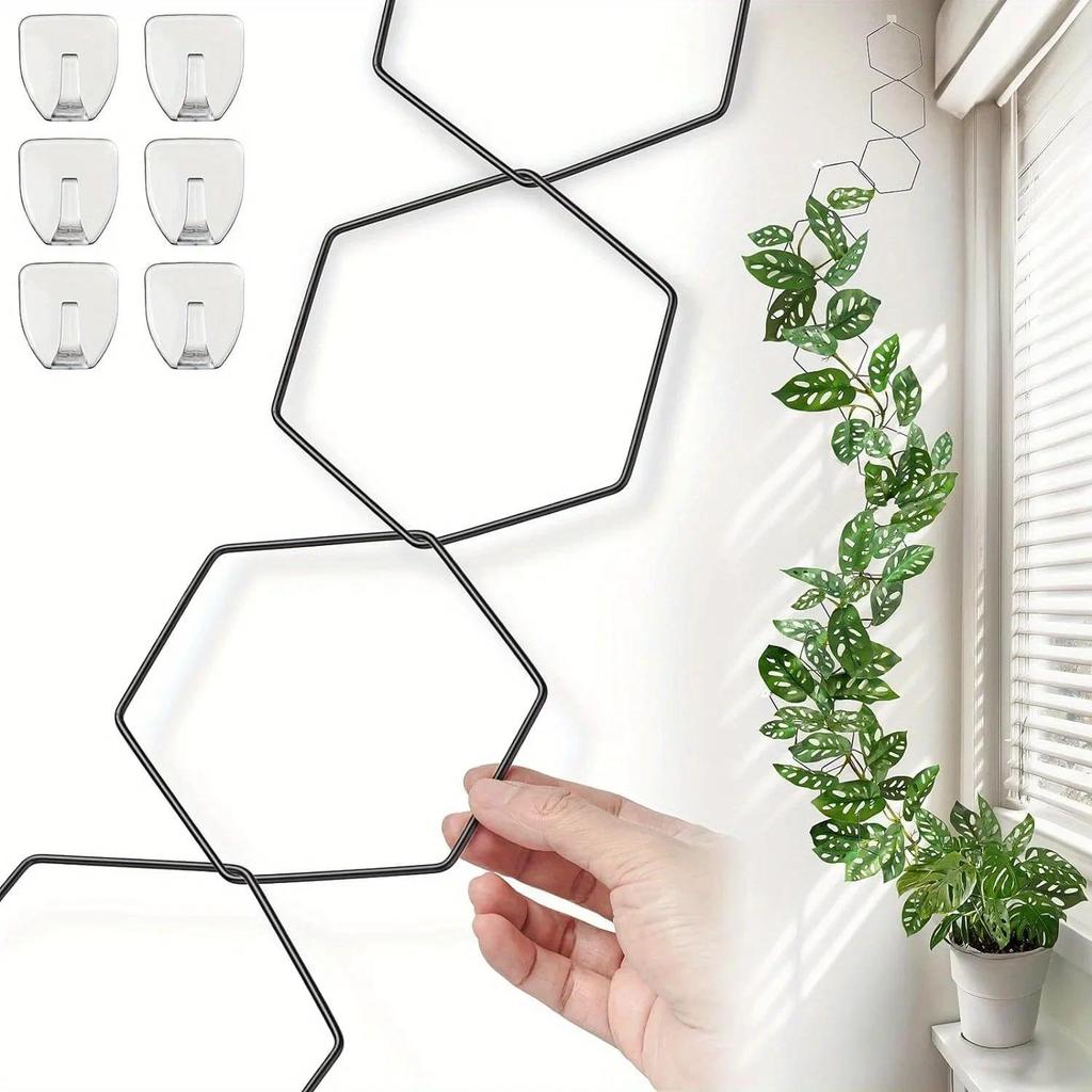 Jual Plant Climbing Rack Plant Hexagonal Rings Trellis Garden Plant ...