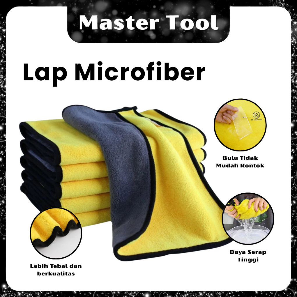 Jual Master Tool (Garansi 1 Tahun) Kain Lap Microfiber 2 in 1 30x40 ...