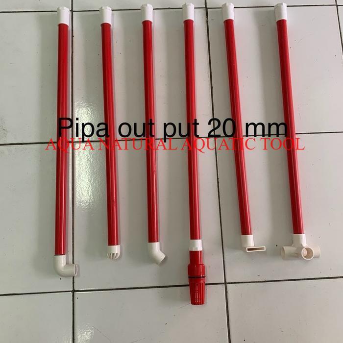 Jual Pipa merah in put Out put Aquarium panjang pipa merah 50 cm ukuran ...